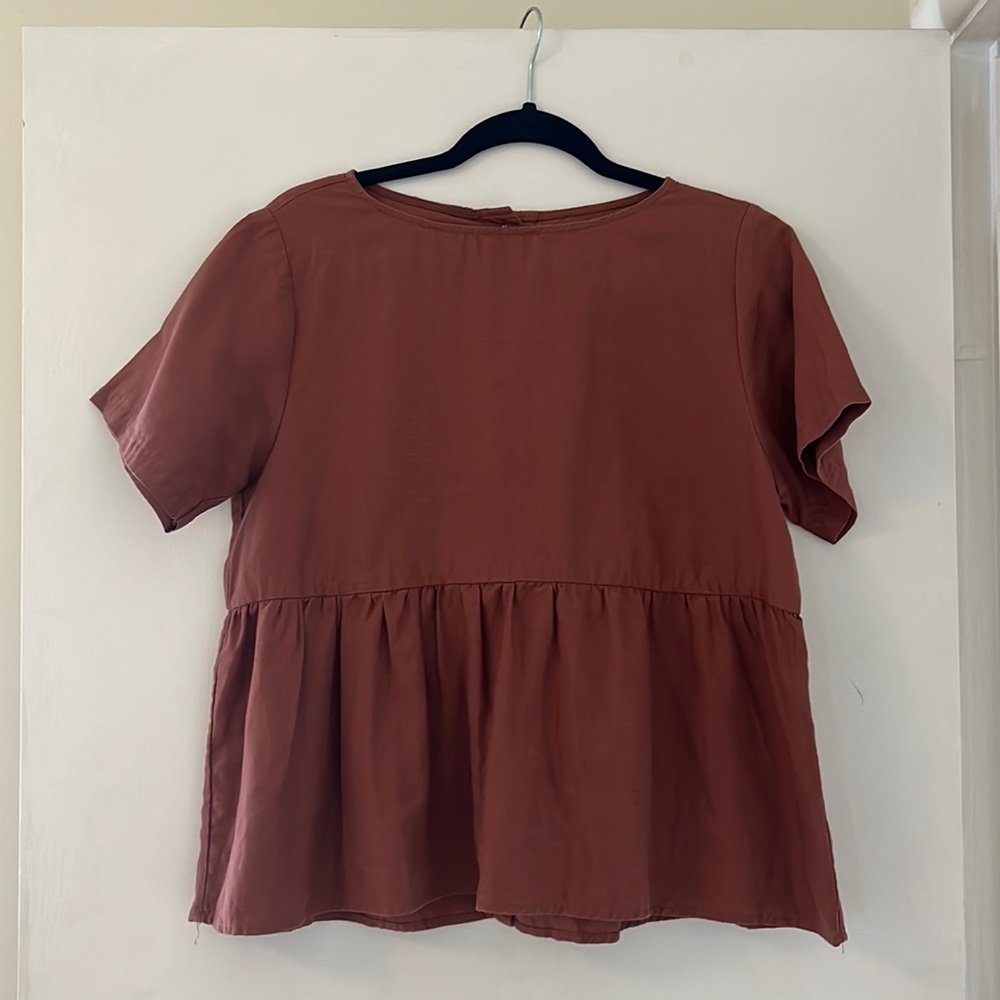 Tradlands Nico Short Sleeve Shirt, Sz S, Plum, EEUC